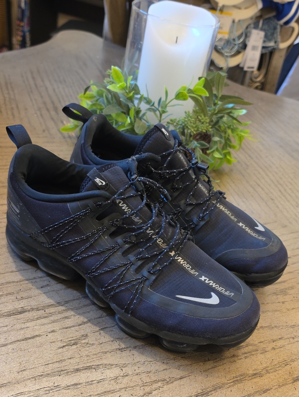 Nike Men’s Air VaporMax Utility Black Running Shoes Size 10